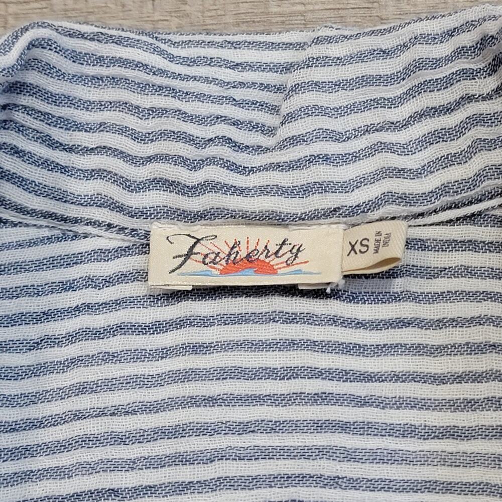 Faherty Blue Striped Jumpsuit - Picture 4 of 9